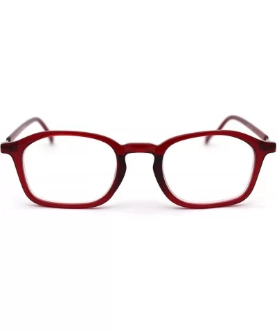 Unisex Plastic Rectangular Mod Dressy Fashion Reading Glasses - Red - CO18ZYGMGWN $9.94 Rectangular