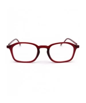 Unisex Plastic Rectangular Mod Dressy Fashion Reading Glasses - Red - CO18ZYGMGWN $9.94 Rectangular