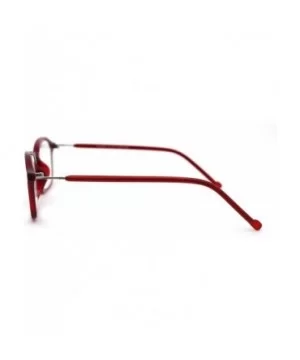 Unisex Plastic Rectangular Mod Dressy Fashion Reading Glasses - Red - CO18ZYGMGWN $9.94 Rectangular