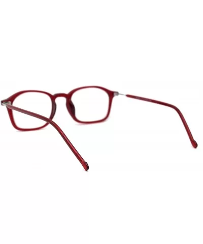 Unisex Plastic Rectangular Mod Dressy Fashion Reading Glasses - Red - CO18ZYGMGWN $9.94 Rectangular