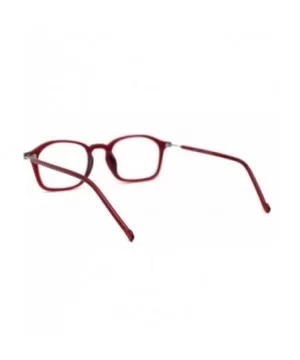 Unisex Plastic Rectangular Mod Dressy Fashion Reading Glasses - Red - CO18ZYGMGWN $9.94 Rectangular