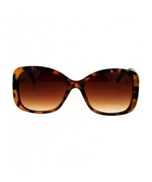 Womens Mod Minimal Butterfly Designer Fashion Diva Sunglasses - Tortoise Brown - CG12NZI3JA5 $7.21 Butterfly