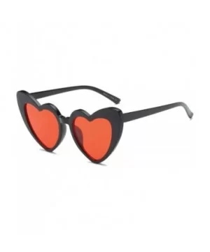 Women Funky Hipster Heart Shape High Pointed Cat Eye Fashion Sunglasses - Red - CY18WU9G8C2 $15.68 Goggle