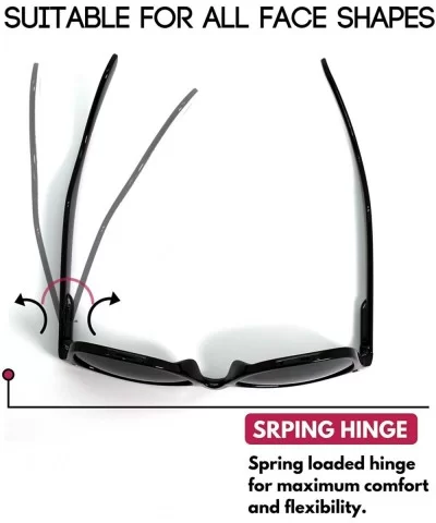 Wholesale 80's Retro Style Horned Rim Sunglasses Unisex Spring Hinge - 12 Pack - C418IR2QMZQ $17.52 Wayfarer