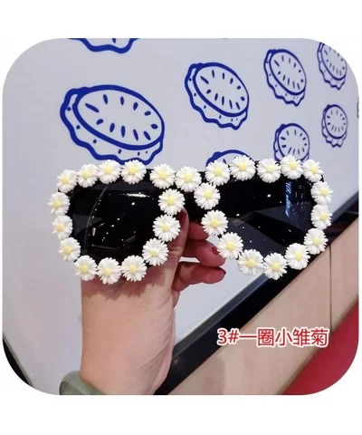 18 Design Summer Sunglasses Women Sweet Flower Rhinestone Round Sun Glasses Vintage Retro Beach Ladies Shades - CK198ZZIIO3 $...