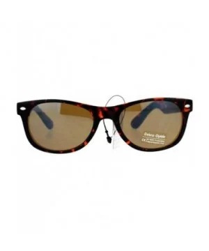 Unisex Designer Fashion Sunglasses Short Horn Rim Frame UV 400 - Tortoise (Brown) - CJ187GNEX6T $5.70 Wayfarer