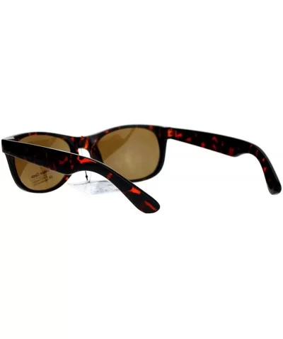 Unisex Designer Fashion Sunglasses Short Horn Rim Frame UV 400 - Tortoise (Brown) - CJ187GNEX6T $5.70 Wayfarer