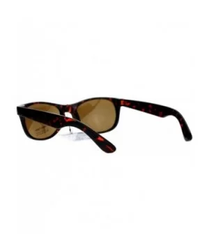 Unisex Designer Fashion Sunglasses Short Horn Rim Frame UV 400 - Tortoise (Brown) - CJ187GNEX6T $5.70 Wayfarer