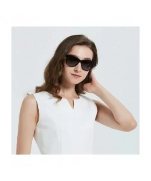 Polarized Sunglasses for Women TAC Gradient Fashion Shades - Black Frame/Grey Gradient Lens - C518X4Z86UD $22.87 Oversized