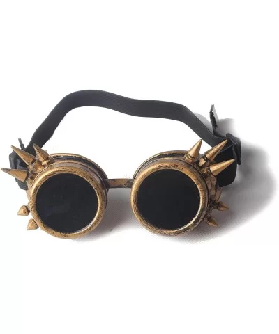 Spiked Kaleidoscope Glasses Elastic Band Steampunk Goggle Glasses Cosplay - Red - CR18SZDUX9Q $7.15 Goggle