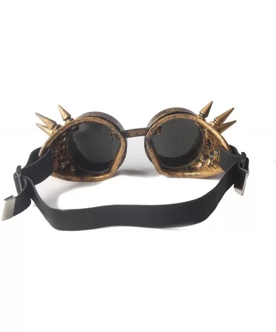 Spiked Kaleidoscope Glasses Elastic Band Steampunk Goggle Glasses Cosplay - Red - CR18SZDUX9Q $7.15 Goggle