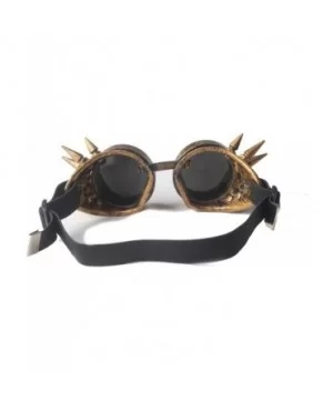 Spiked Kaleidoscope Glasses Elastic Band Steampunk Goggle Glasses Cosplay - Red - CR18SZDUX9Q $7.15 Goggle