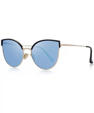 DESIGN Women Brand Designer Cat Eye Polarized Sunglasses UV400 C01 Black - C03 Blue - CK18XGDWTWO $14.78 Cat Eye