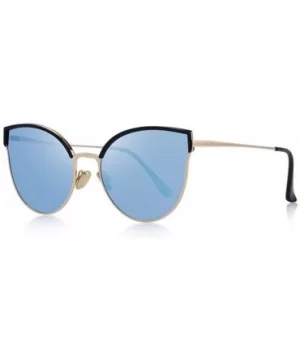 DESIGN Women Brand Designer Cat Eye Polarized Sunglasses UV400 C01 Black - C03 Blue - CK18XGDWTWO $14.78 Cat Eye