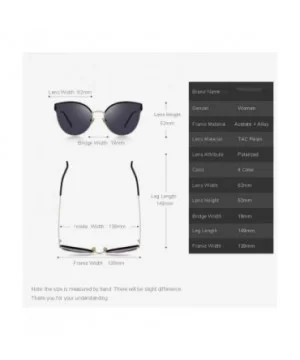 DESIGN Women Brand Designer Cat Eye Polarized Sunglasses UV400 C01 Black - C03 Blue - CK18XGDWTWO $14.78 Cat Eye