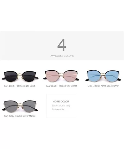 DESIGN Women Brand Designer Cat Eye Polarized Sunglasses UV400 C01 Black - C03 Blue - CK18XGDWTWO $14.78 Cat Eye