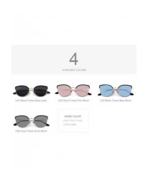 DESIGN Women Brand Designer Cat Eye Polarized Sunglasses UV400 C01 Black - C03 Blue - CK18XGDWTWO $14.78 Cat Eye