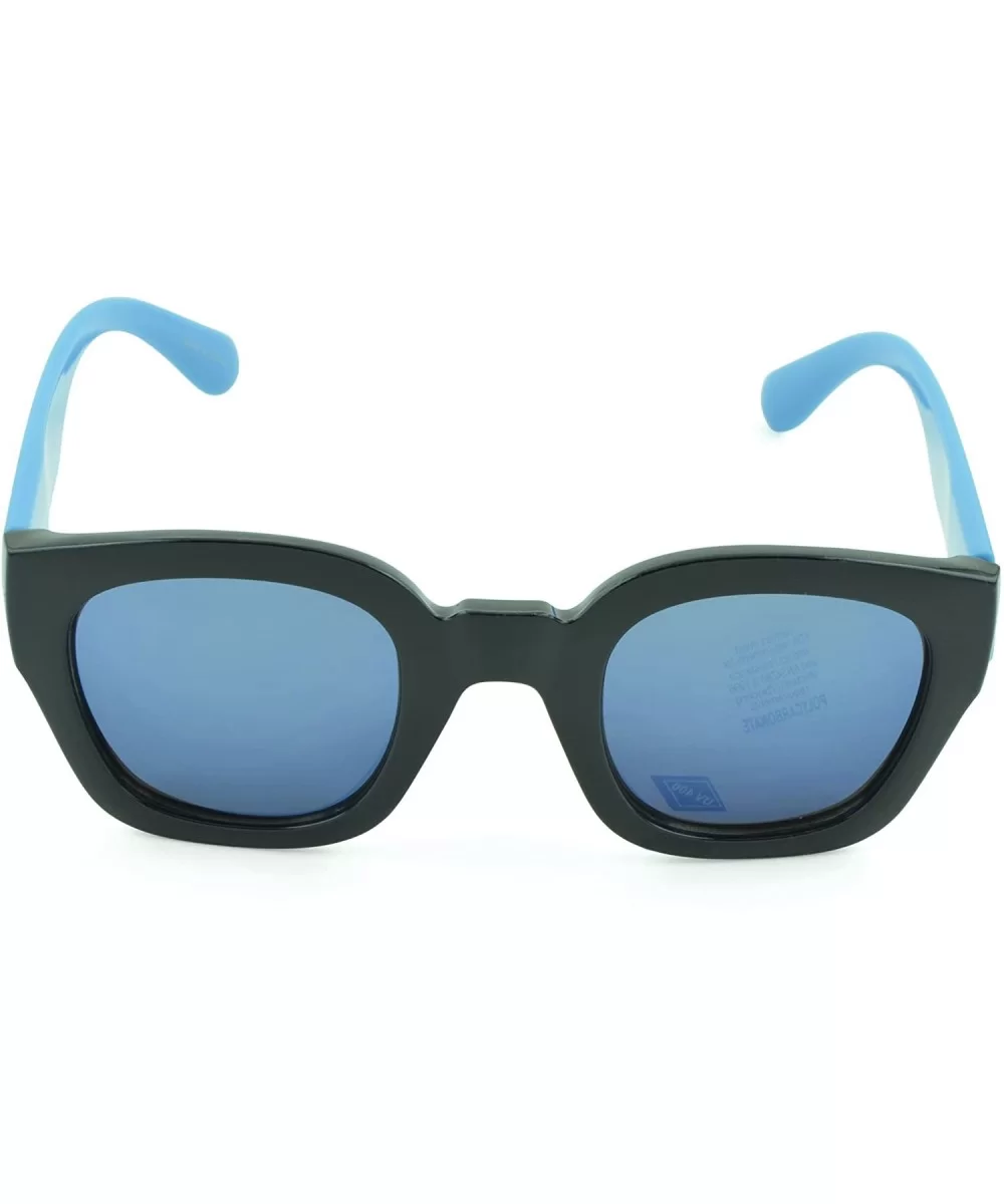 Modern and Bold Womens Fashion Sunglasses with UV Protection - Blue - CU12D1KXKJZ $4.55 Sport