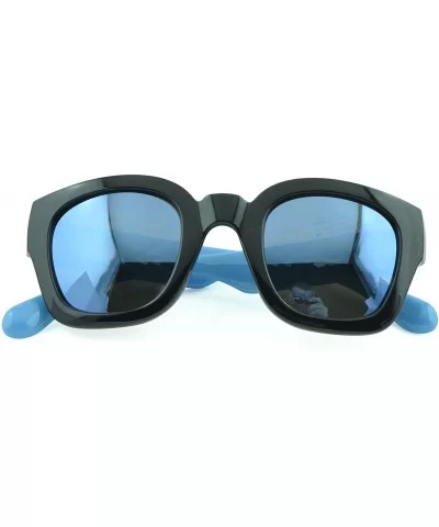 Modern and Bold Womens Fashion Sunglasses with UV Protection - Blue - CU12D1KXKJZ $4.55 Sport