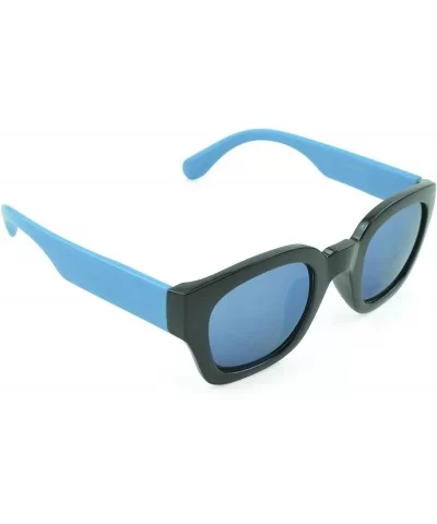 Modern and Bold Womens Fashion Sunglasses with UV Protection - Blue - CU12D1KXKJZ $4.55 Sport