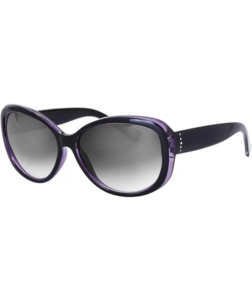 Retro Vintage Fashion 2 Tone Oval Frame Collection"The Loop" - Purple - CS18ODOIT2C $6.53 Oval