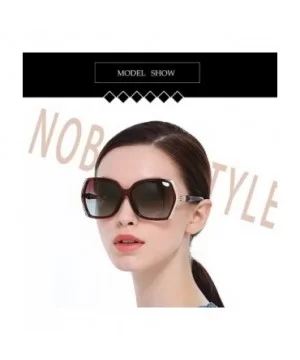 Women Sparkling Crystal Polarized Sunglasses UV400 - Brown - CE18GLKTZ2E $9.76 Square