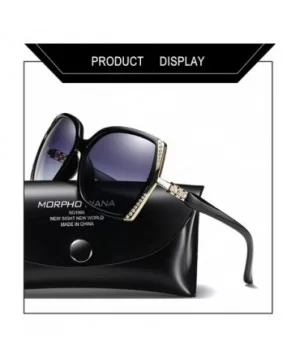 Women Sparkling Crystal Polarized Sunglasses UV400 - Brown - CE18GLKTZ2E $9.76 Square