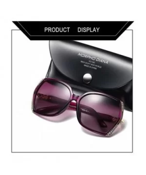 Women Sparkling Crystal Polarized Sunglasses UV400 - Brown - CE18GLKTZ2E $9.76 Square