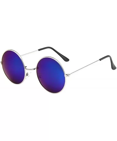 Men Women Vintage Sunglasses Unisex Classic Oval Metal Frame Sunglasses Eyewear Glasses - C - CR196EA5GDZ $6.08 Oval