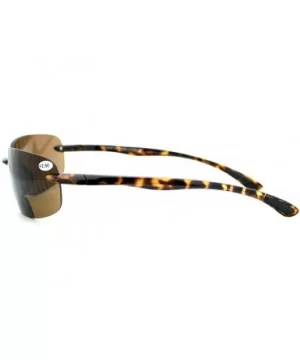 Bifocal Magnification Lens Sunglasses Rimless Rectangular Fashion UV 400 - Tortoise - CG188YQS8I6 $8.58 Rectangular