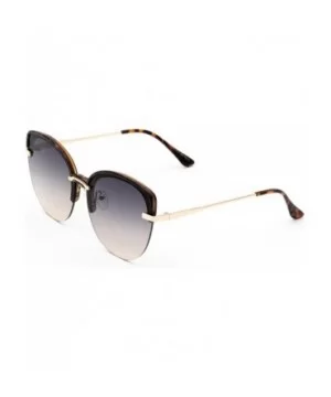 Denver Cat Eye Semi-Rimless Sunglasses - 1 - C81965I3GKX $11.45 Rimless