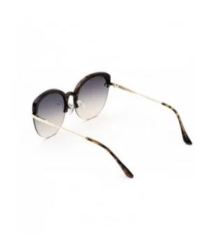 Denver Cat Eye Semi-Rimless Sunglasses - 1 - C81965I3GKX $11.45 Rimless