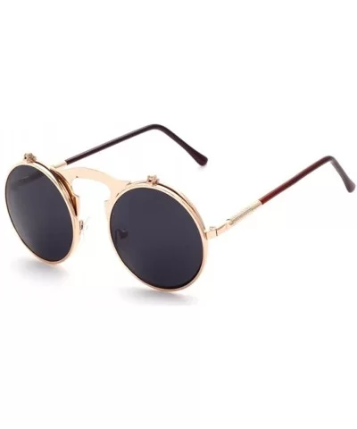 Vintage punk Round Metal Sunglass Mens Womens - C3 - CP18D964L0E $7.34 Round