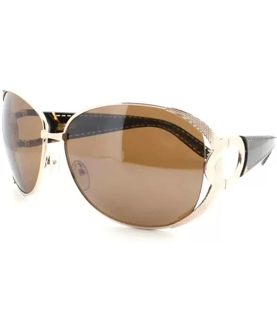 Oversized Round Sunglasses Womens Designer Fashion Eyewear - Tortoise - CN11DNDWWE5 $8.57 Round