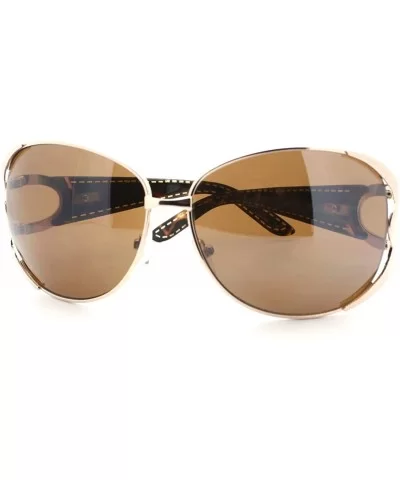 Oversized Round Sunglasses Womens Designer Fashion Eyewear - Tortoise - CN11DNDWWE5 $8.57 Round