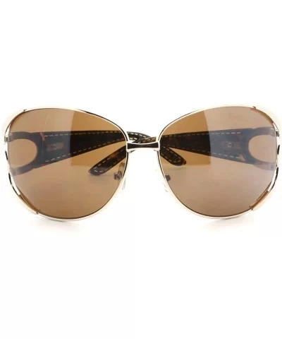 Oversized Round Sunglasses Womens Designer Fashion Eyewear - Tortoise - CN11DNDWWE5 $8.57 Round