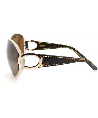 Oversized Round Sunglasses Womens Designer Fashion Eyewear - Tortoise - CN11DNDWWE5 $8.57 Round