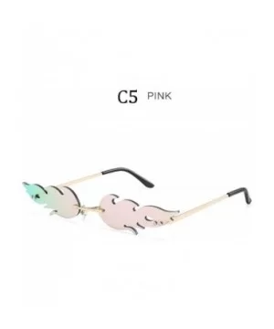 Luxury Brand Design Women Flame Shape Rimless Sunglasses Feminine Gafas 1829 C1 - 1829 C5 - CV18YZWMEGY $8.73 Rimless