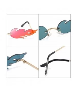 Luxury Brand Design Women Flame Shape Rimless Sunglasses Feminine Gafas 1829 C1 - 1829 C5 - CV18YZWMEGY $8.73 Rimless