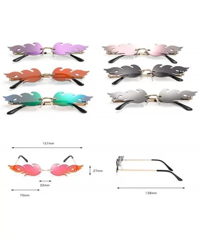 Luxury Brand Design Women Flame Shape Rimless Sunglasses Feminine Gafas 1829 C1 - 1829 C5 - CV18YZWMEGY $8.73 Rimless