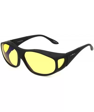 Haven-Everest Polarized Rectangular Fits Over Sunglasses- Black/Night Driver Lens- Extra Large - CQ182W3UC7W $15.30 Goggle