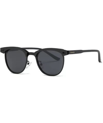 Polarized Sunglasses Semi-Rimless Metal Frame Classic Sun Glasses K0558 - Black - CE187AODWHY $12.60 Semi-rimless