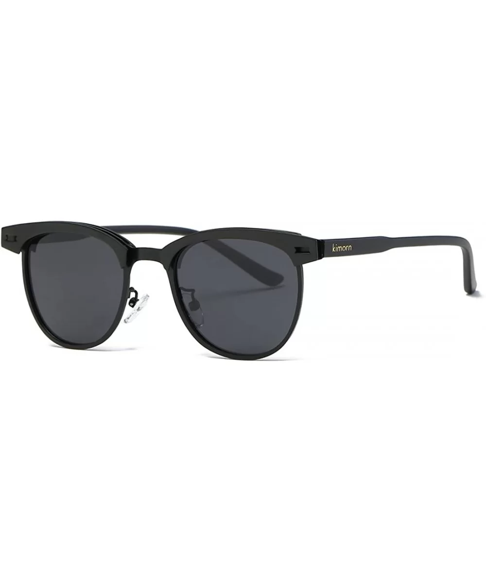 Polarized Sunglasses Semi-Rimless Metal Frame Classic Sun Glasses K0558 - Black - CE187AODWHY $12.60 Semi-rimless