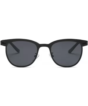 Polarized Sunglasses Semi-Rimless Metal Frame Classic Sun Glasses K0558 - Black - CE187AODWHY $12.60 Semi-rimless