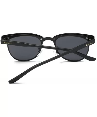 Polarized Sunglasses Semi-Rimless Metal Frame Classic Sun Glasses K0558 - Black - CE187AODWHY $12.60 Semi-rimless