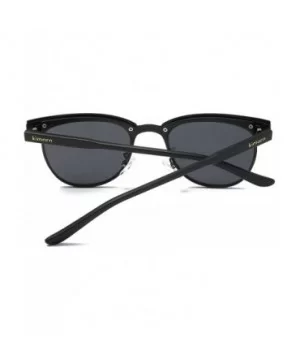 Polarized Sunglasses Semi-Rimless Metal Frame Classic Sun Glasses K0558 - Black - CE187AODWHY $12.60 Semi-rimless