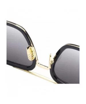 Square Sunglasses Aviator Downey - Gold Frame Grey Lens - C6199C8U9UA $26.92 Aviator