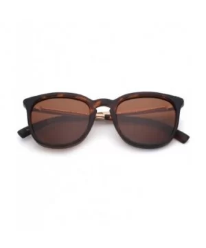 Polarized Sunglasses for Women Men Retro square lens uv400 protection - Tortoise/Brown - CV18A32EK6T $11.89 Square