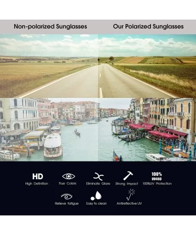 Polarized Sunglasses for Women Men Retro square lens uv400 protection - Tortoise/Brown - CV18A32EK6T $11.89 Square