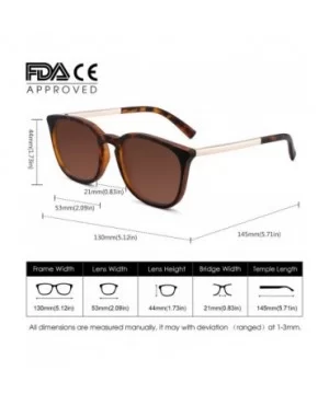 Polarized Sunglasses for Women Men Retro square lens uv400 protection - Tortoise/Brown - CV18A32EK6T $11.89 Square